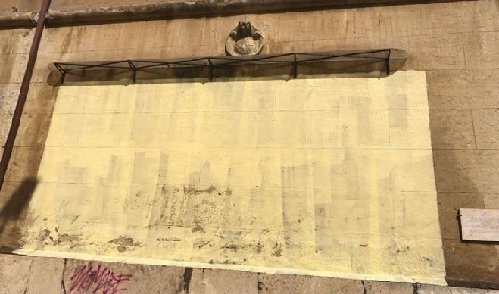 Historisches Graffiti im Garbatella übermalt